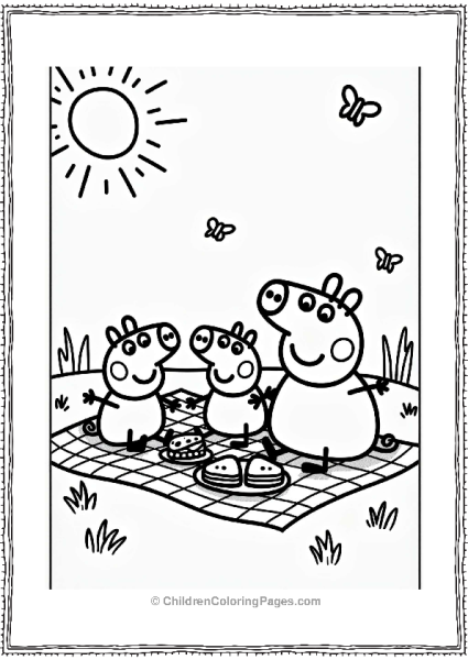 Peppa Pig Picnic With Friends Free PDF Printable