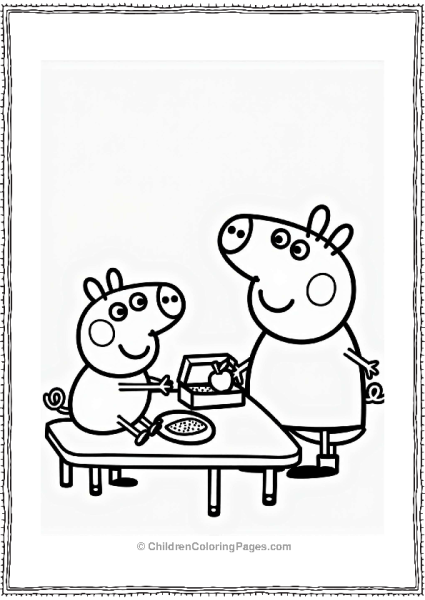 Peppa Pig’s School Lunch Time Free PDF Printable