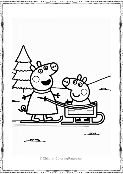 Peppa Pig S Winter Sleigh Ride Free PDF Printable