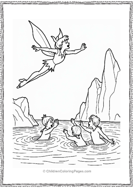 Peter Pan Above The Lagoon Free PDF Printable