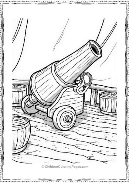 Peter Pan Cannon On Captain Hook’s Ship Free PDF Printable