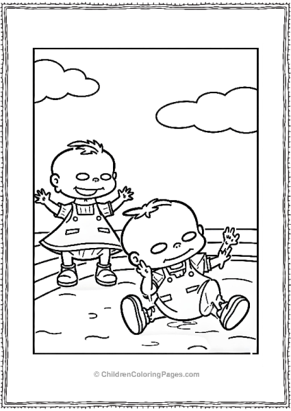 Phil And Lil Digging In The Sandbox Rugrats Free PDF Printable