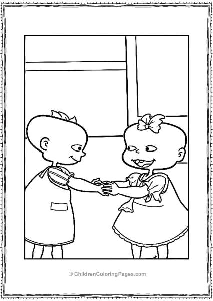 Phil And Lil The Twins Bonding Rugrats Free PDF Printable