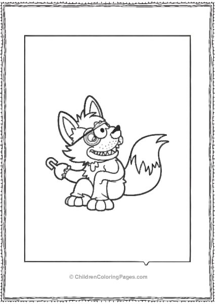 Pirate Foxy With An Eye Patch Five Nights At Freddy’s Coloring Page Free PDF Printable