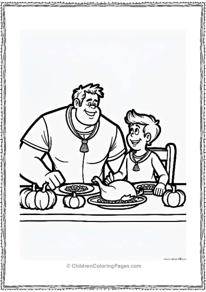 Wreck It Ralph And Felix At Thanksgiving Feast Free PDF Printable