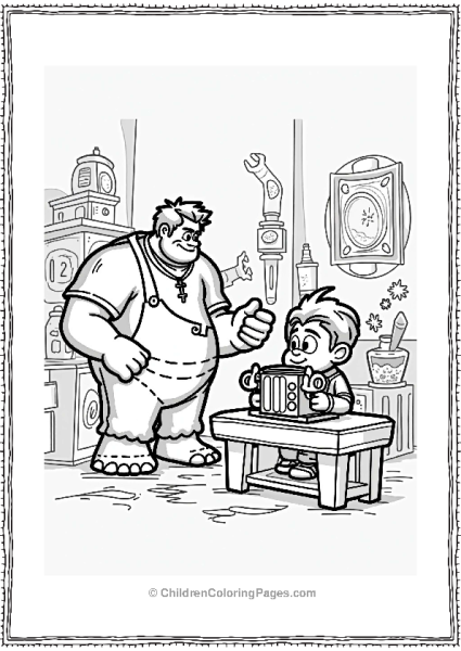 Wreck It Ralph And Felix In The Workshop Free PDF Printable