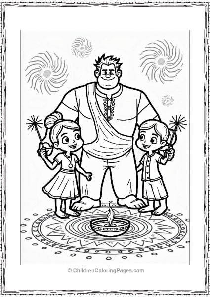 Wreck It Ralph And Friends Celebrate Diwali Free PDF Printable