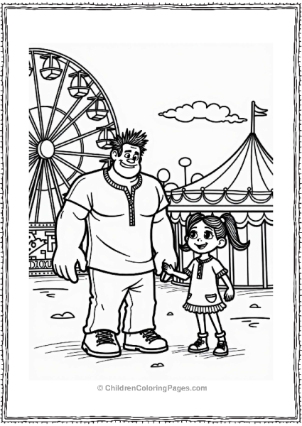 Wreck It Ralph And Vanellope At The Carnival Free PDF Printable