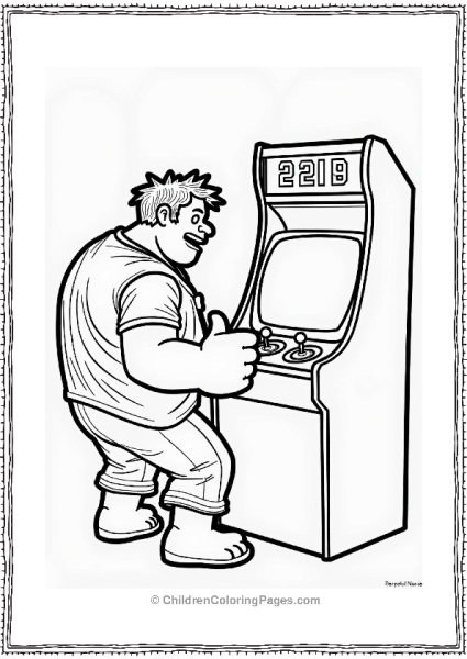 Wreck It Ralph At The Arcade Machine Free PDF Printable