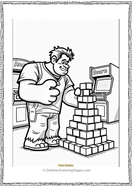 Wreck It Ralph Building A Block Tower Free PDF Printable
