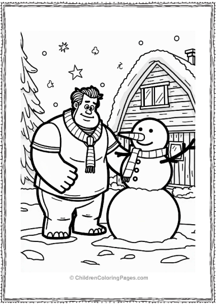 Wreck It Ralph Building A Snowman In Winter Wonderland Free PDF Printable