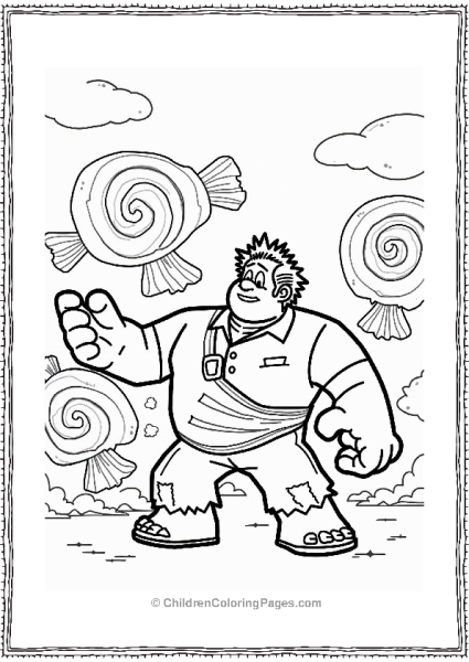 Wreck It Ralph Dodging Sour Bill’s Candy Free PDF Printable