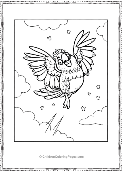 Rio Blu Flying Through Clouds Free PDF Printable