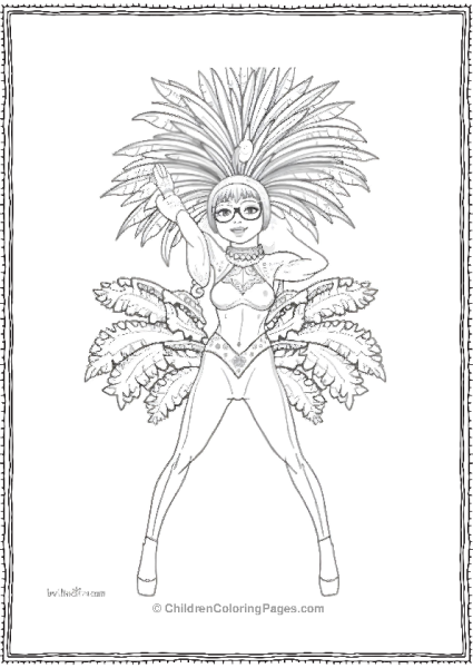 Rio Carnival Linda With A Carnival Cosplay Costume Free PDF Printable