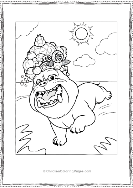 Rio Luiz The Bull Dog With Fruits On Head Free PDF Printable