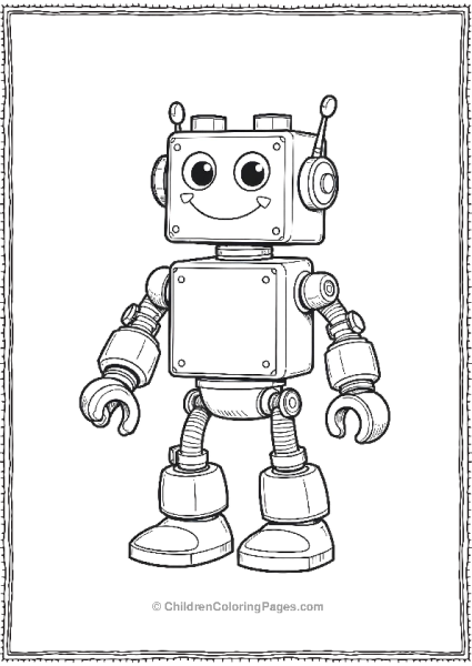 Robot Toy Built With Blocka Free PDF Printable