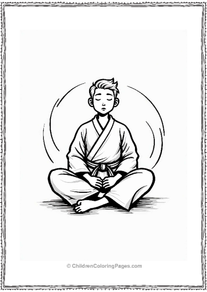 Serene Karate Master Pose Free PDF Printable