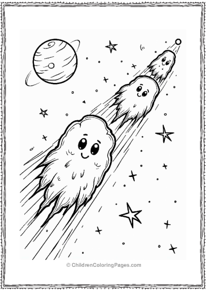 Solar System Comets Racing Through The Cosmos Free PDF Printable