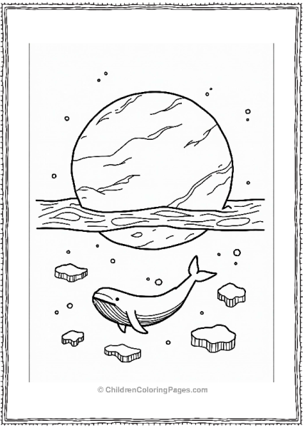 Solar System Europa Under Ice With Whale Free PDF Printable