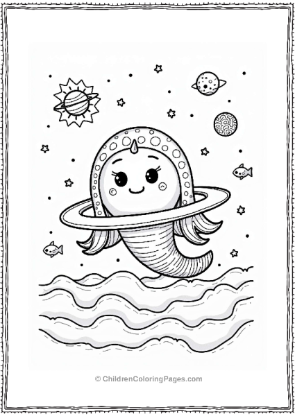 Solar System Neptune The Dreamer In Cosmic Waves Free PDF Printable