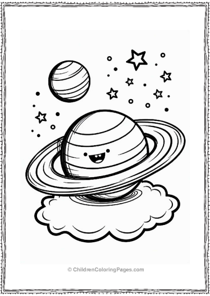 Solar System Saturn The Ring Master Juggling Stars Free PDF Printable