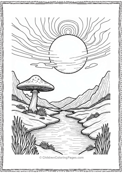 Solar System Serene Landscape On A Distant Planet Free PDF Printable