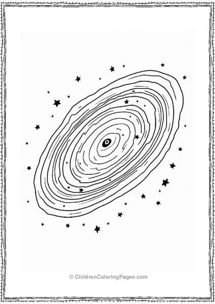 Solar System Spiral Galaxy With Small Stars Free PDF Printable