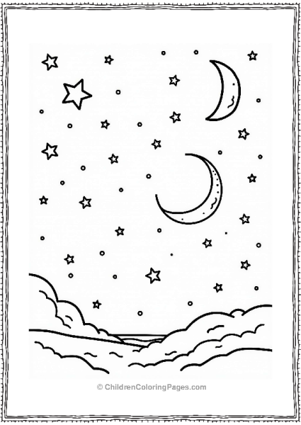 Solar System Under A Starry Sky Free PDF Printable