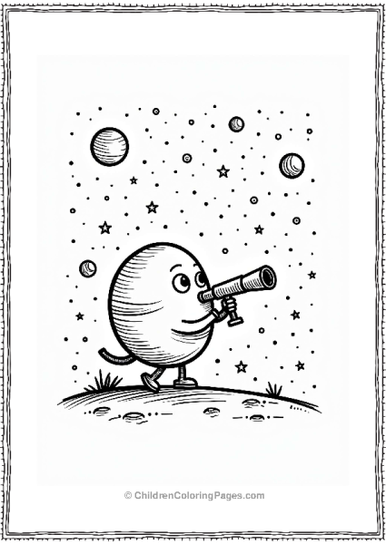 Solar System Uranus The Explorer Gazing At Stars Free PDF Printable