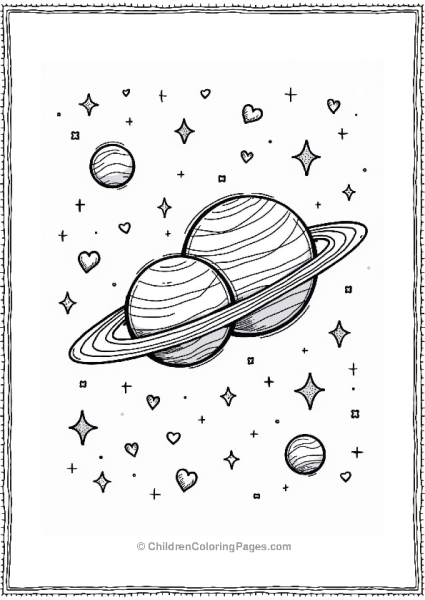 Solar System Whimsical Planets In Space Free PDF Printable