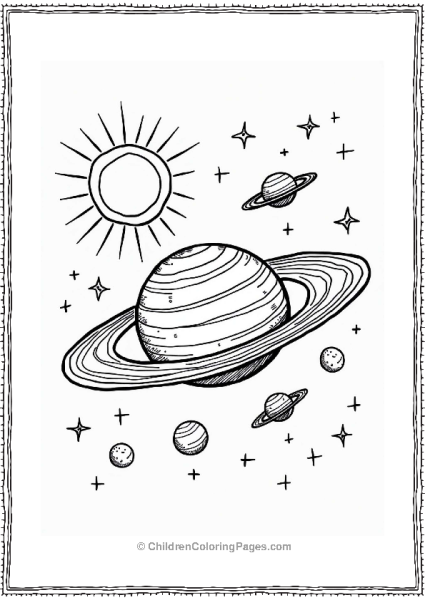 Solar System With Planets In Orbit Free PDF Printable