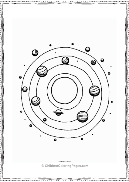 Solar System With Planets In Orbits Free PDF Printable