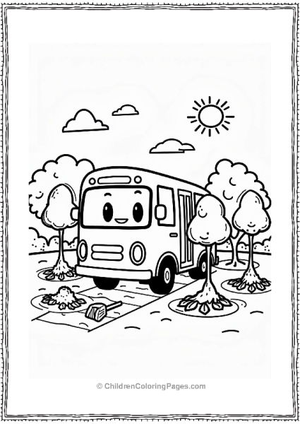 Tayo And Friends Planting Trees Free PDF Printable