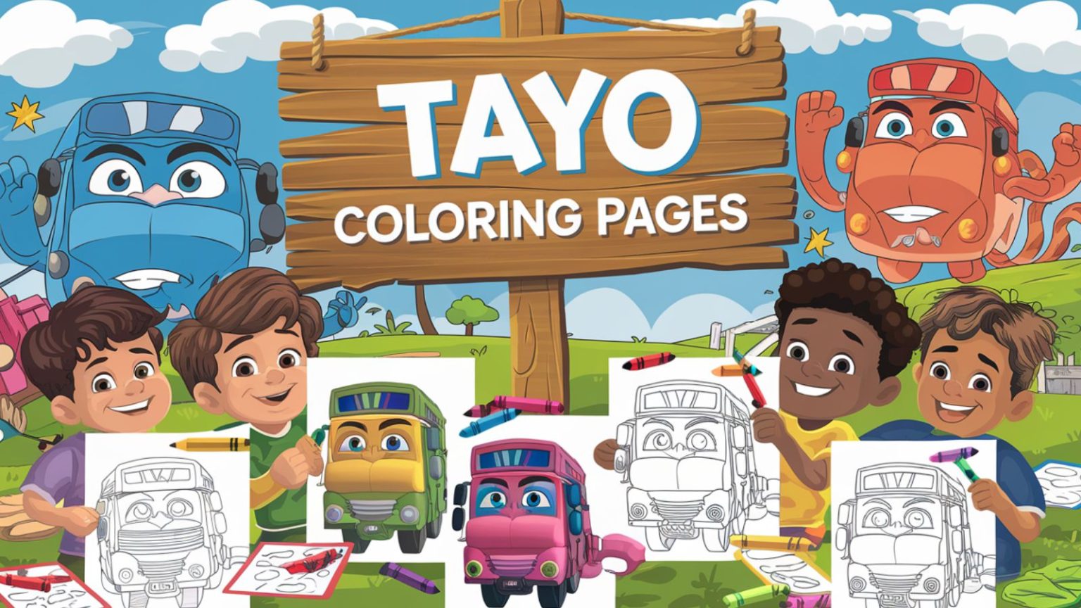 Tayo Coloring Pages - Download Free PDF Printables ๐๐๐๐ค - Children ...