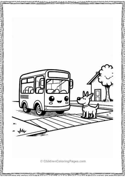 Tayo The Little Bus Meets A Friendly Dog Free PDF Printable