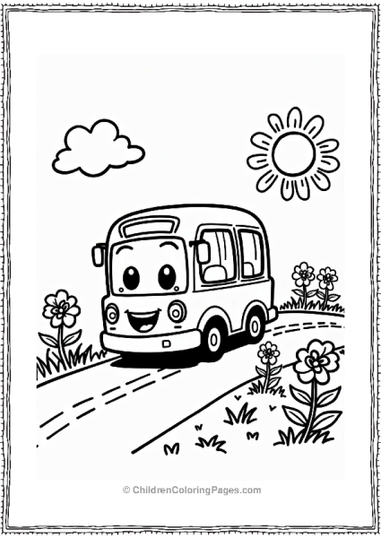 Tayo The Little Bus On A Sunny Hill Free PDF Printable