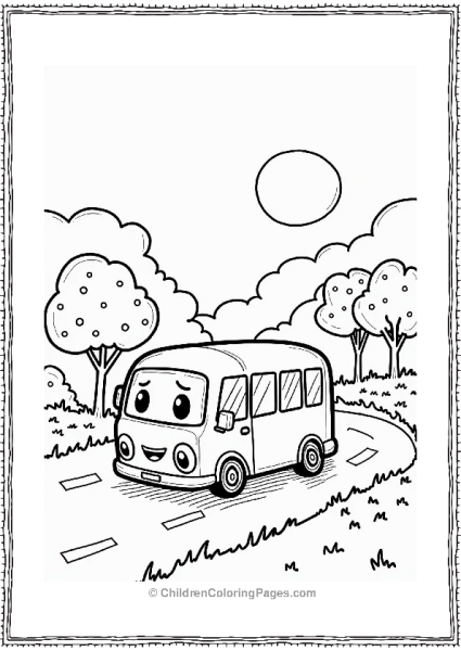 Tayo The Little Bus On A Winding Road Free PDF Printable