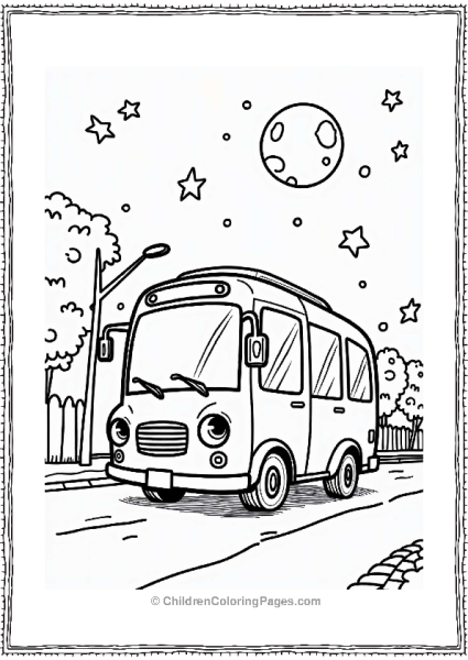 Tayo The Little Bus At Night Free PDF Printable