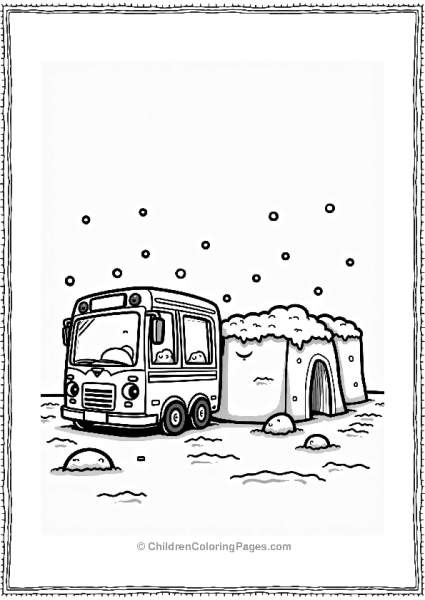 Tayo The Little Bus Building A Snow Fort Free PDF Printable