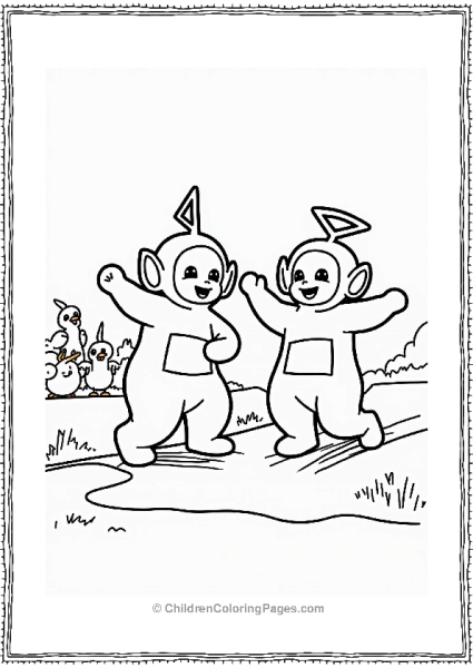 Teletubbies Dipsy And Po’s Custard Race Free PDF Printable