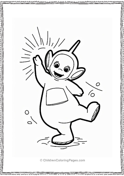 Teletubbies Dipsy Dancing In Sunbeams Free PDF Printable