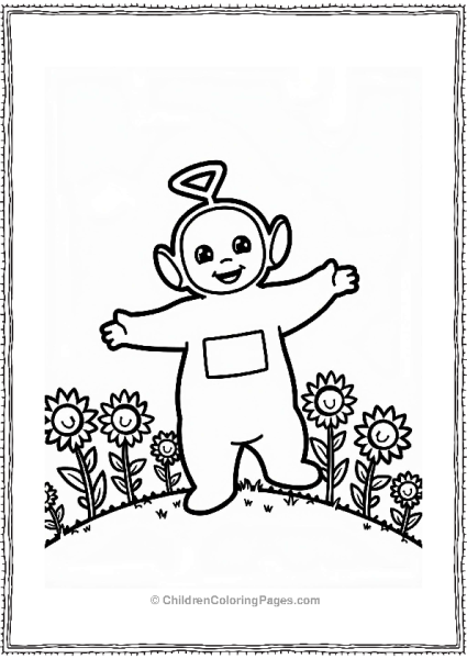 Teletubbies Dipsy Dancing On The Grass Free PDF Printable