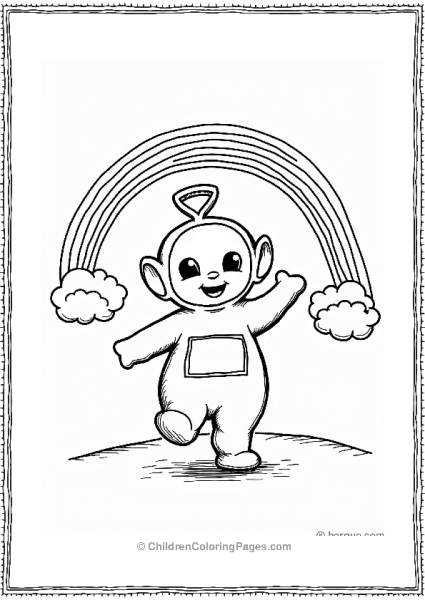 Teletubbies Dipsy Dancing Under A Rainbow Free PDF Printable