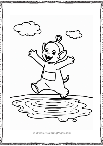 Teletubbies Dipsy Jumping In A Puddle Free PDF Printable