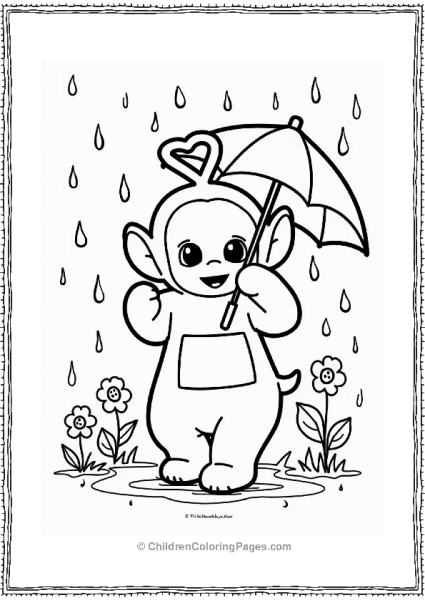 Teletubbies Laa Laa Dancing In The Rain Free PDF Printable