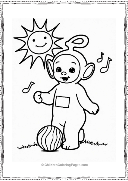 Teletubbies Laa Laa Playing With The Musical Sun Free PDF Printable