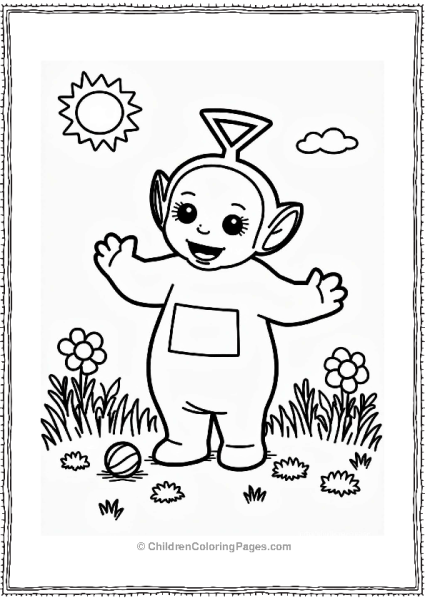 Teletubbies Laa Laa Singing In The Meadow Free PDF Printable