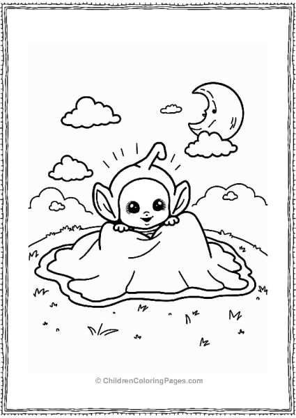 Teletubbies Laa Laa Tucked In A Blanket Of Sunbeams Free PDF Printable