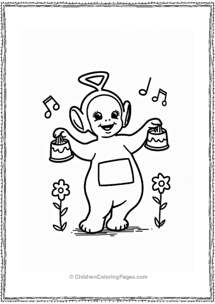 Teletubbies Laa Laa’s Custard Dance Illustration Free PDF Printable