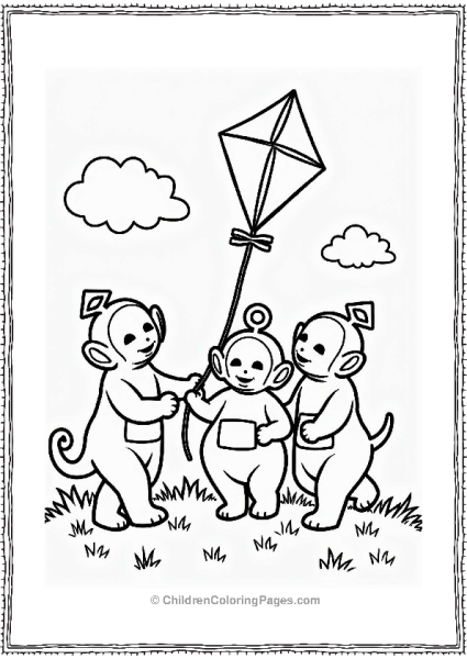 Teletubbies Teletubbies Flying Kites In Spring Free PDF Printable